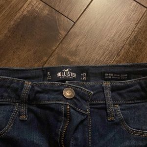 hollister high rise jean legging size 5 short